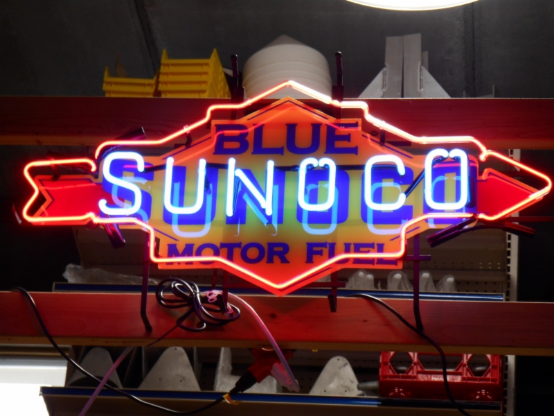 Sunoco Blue Motor Fuel Neon Sign