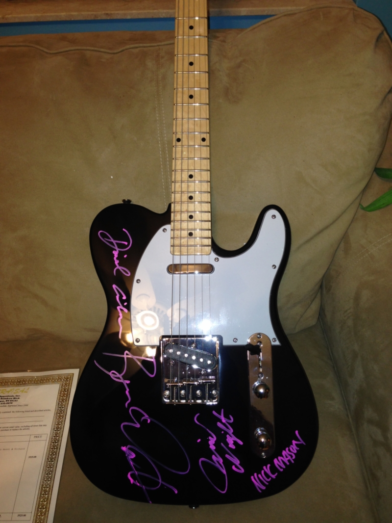 Pink Floyd Autographed Guitar